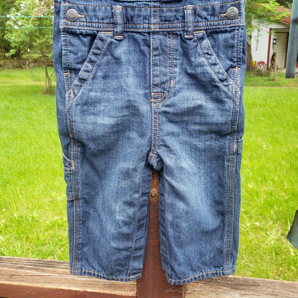 GAP Denim Baby - GAP FOR GOOD Dark Blue Overalls - Size 18-24 Months